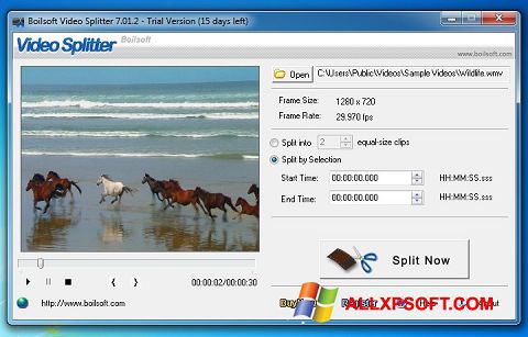 Skjermbilde Boilsoft Video Splitter Windows XP