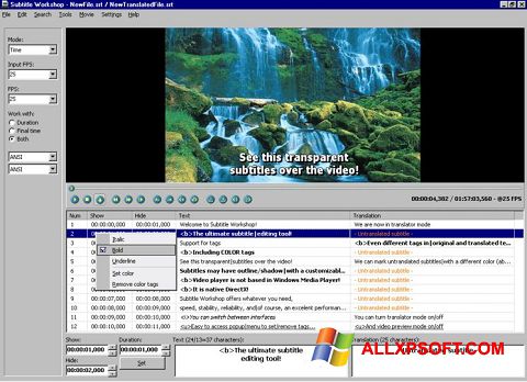 Skjermbilde Subtitle Workshop Windows XP