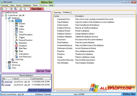 Skjermbilde InterBase Windows XP