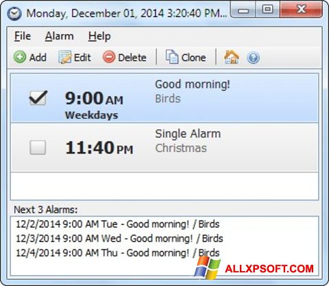 Skjermbilde Free Alarm Clock Windows XP