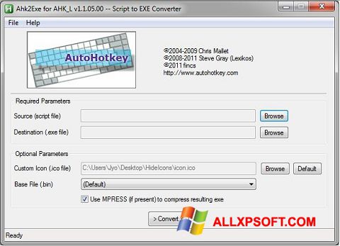 Skjermbilde AutoHotkey Windows XP