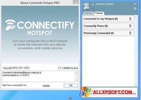Skjermbilde Connectify Pro Windows XP