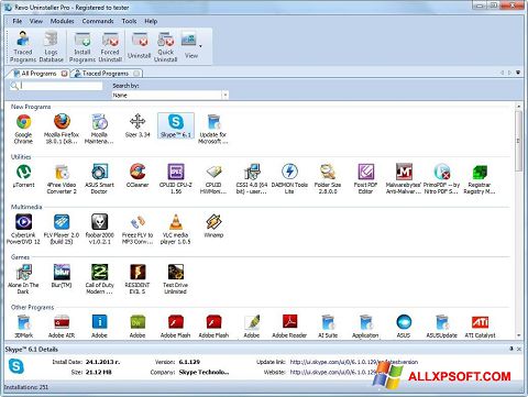 Skjermbilde Revo Uninstaller Windows XP