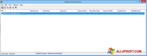 Skjermbilde WebBrowserPassView Windows XP