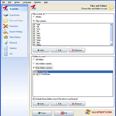 Skjermbilde DupKiller Windows XP