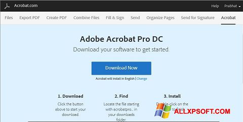 Skjermbilde Adobe Acrobat Windows XP