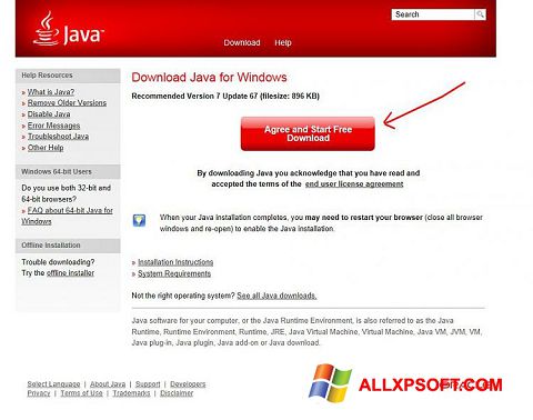 Skjermbilde Java Windows XP