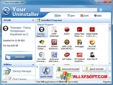 Skjermbilde Your Uninstaller Windows XP