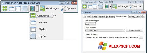 Skjermbilde Free Screen Video Recorder Windows XP