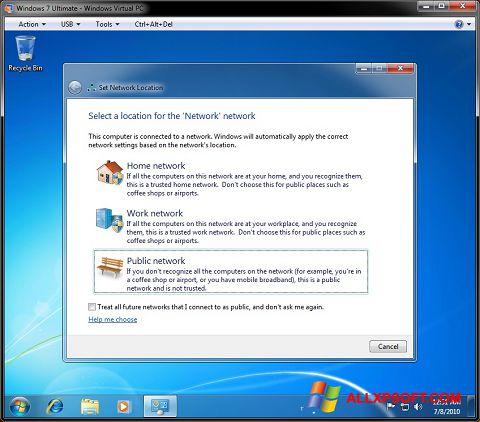 Skjermbilde Windows Virtual PC Windows XP