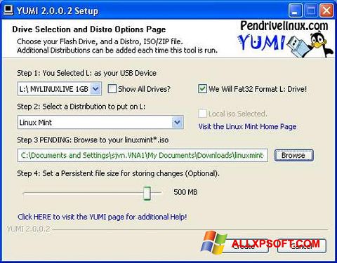 Skjermbilde YUMI Windows XP
