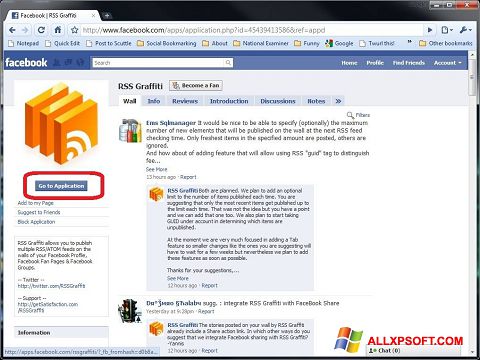 Skjermbilde Facebook Windows XP