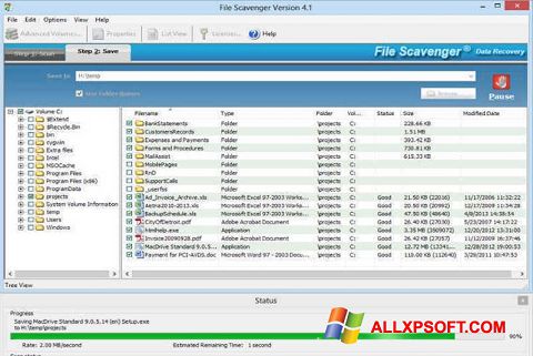 Skjermbilde File Scavenger Windows XP