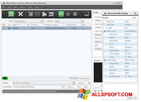 Skjermbilde Xilisoft Video Converter Windows XP