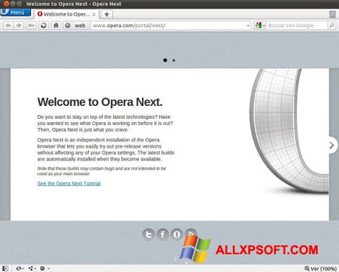 Skjermbilde Opera Developer Windows XP